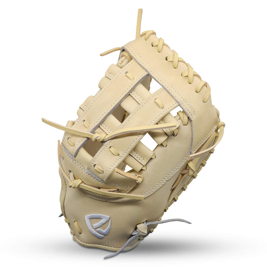 Titan Series 13” First Base Mitt with H-Web, Closed Back, Camel Shell and Palm, and Camel Lacing – RHT
