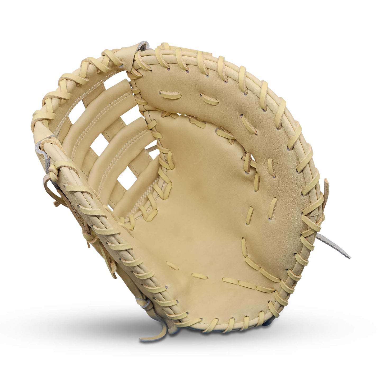 Titan Series 13” First Base Mitt with H-Web, Camel Shell and Palm, and Camel Lacing – RHT
