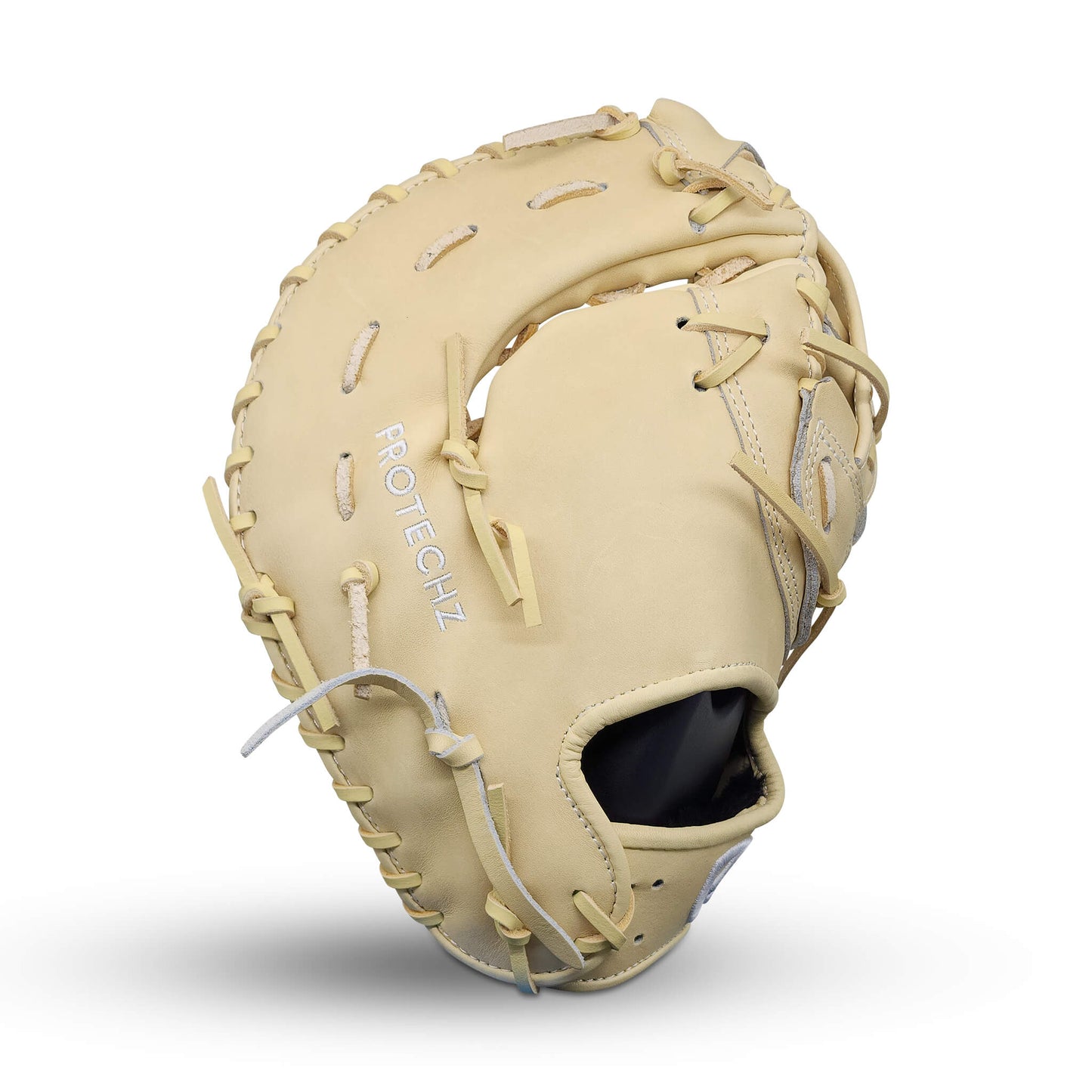 Titan Series 13” First Base Mitt with H-Web, Camel Shell and Palm, and Camel Lacing – RHT