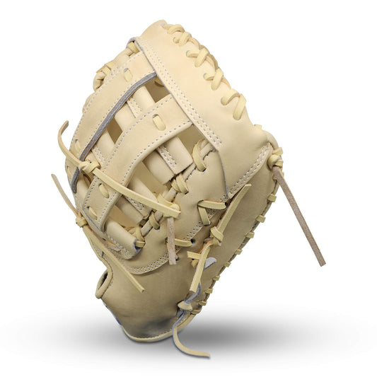 Titan Series 13” First Base Mitt with H-Web, Camel Shell and Palm, and Camel Lacing – RHT