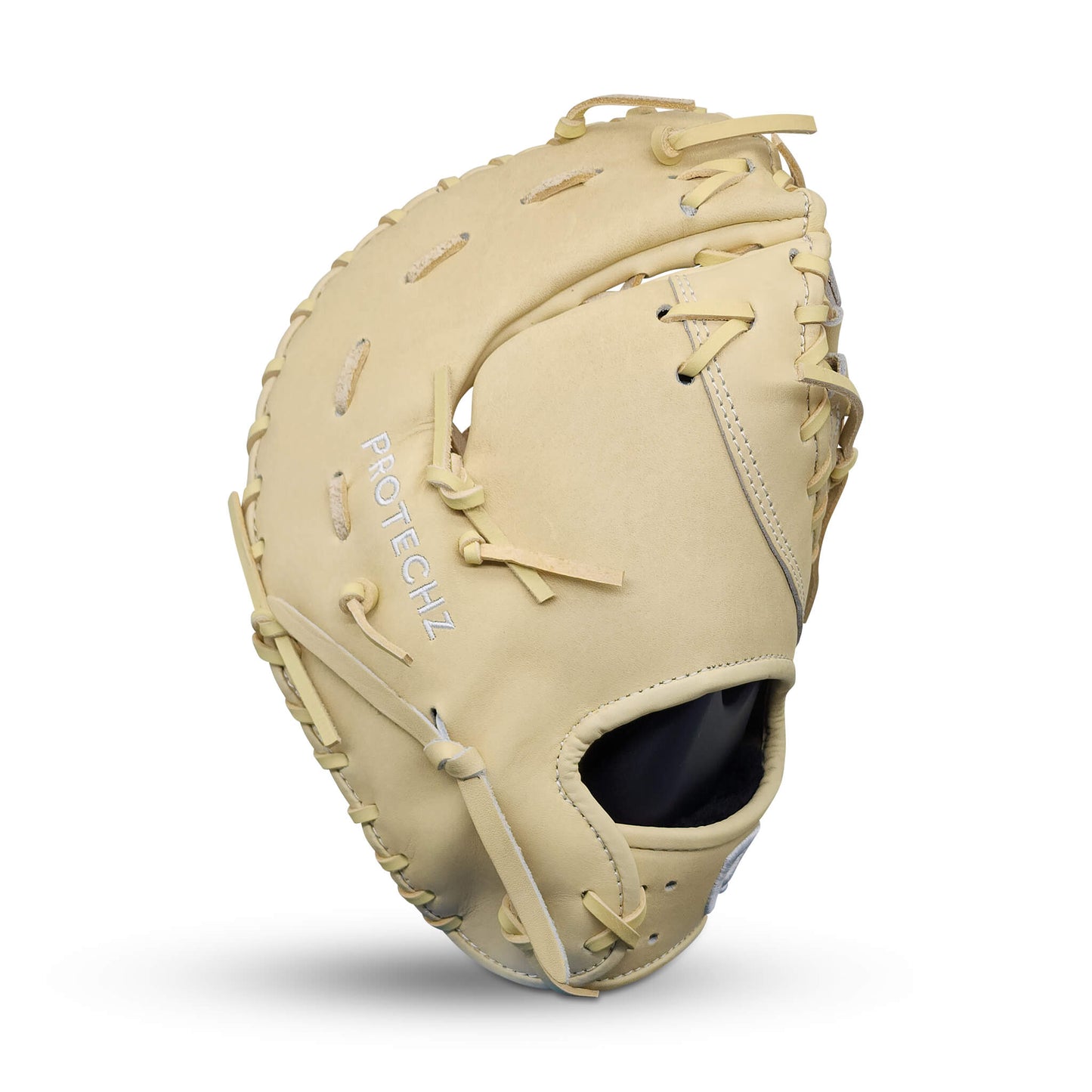 Titan Series 13” First Base Mitt with Dual Bar Web, Camel Shell and Palm, and Camel Lacing – RHT