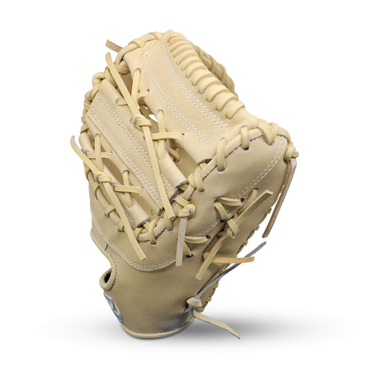 Titan Series 13” First Base Mitt with Dual Bar Web, Camel Shell and Palm, and Camel Lacing – RHT