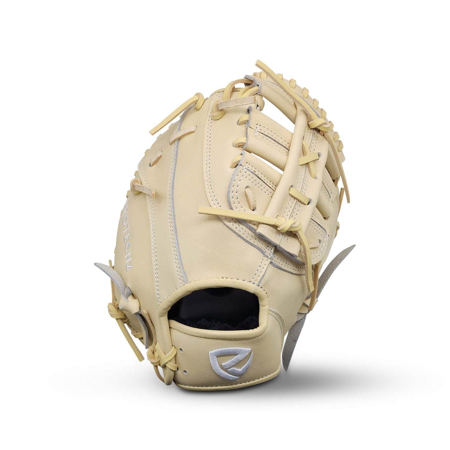 Titan Series 11” First Base Training Mitt with Single Bar Post Web, Camel Shell and Palm, and Camel Lacing – RHT