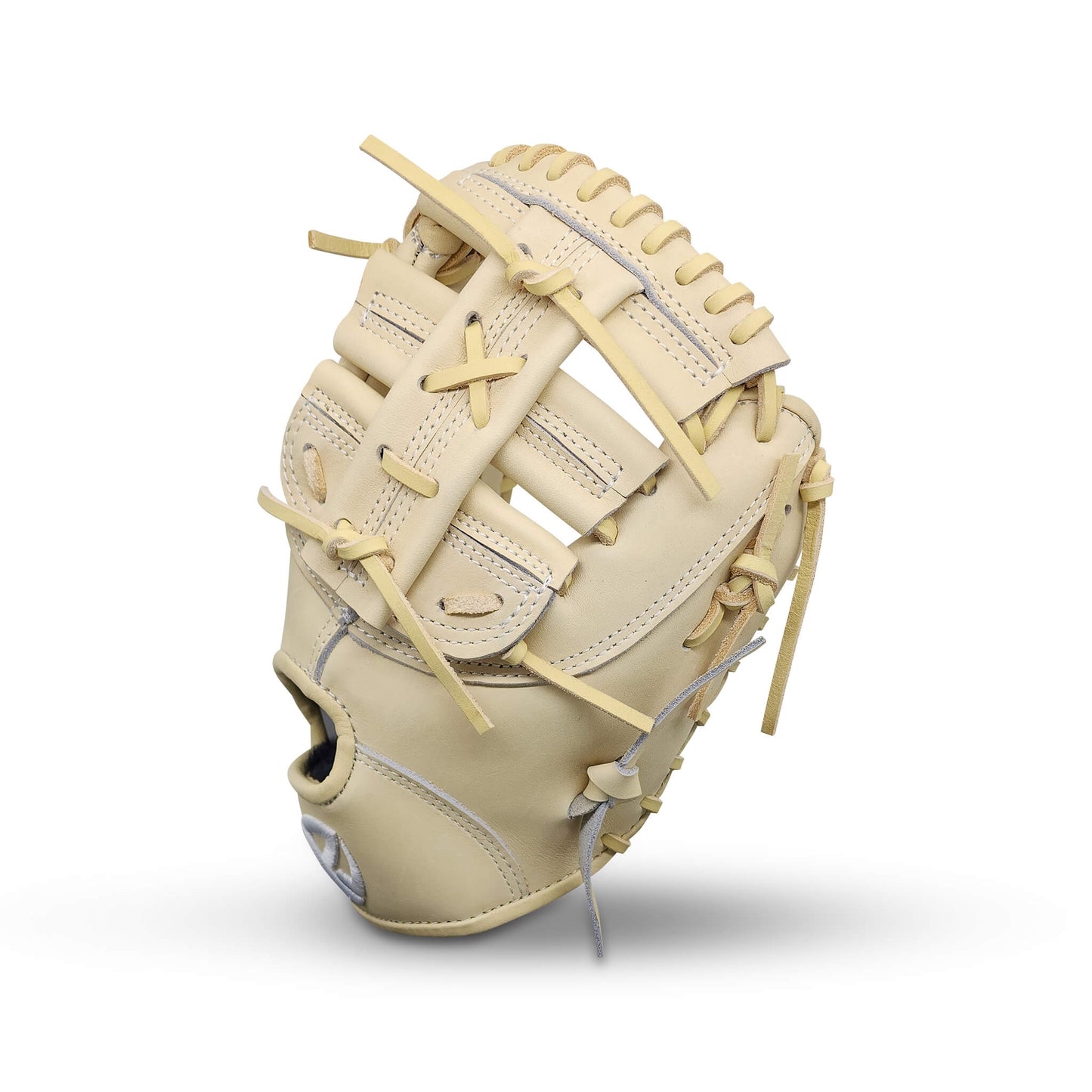 Titan Series 11” First Base Training Mitt with Single Bar Post Web, Camel Shell and Palm, and Camel Lacing – RHT
