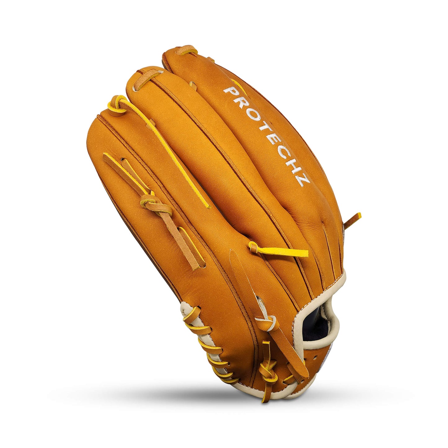 Velocity Series Limited Edition 12.75” Outfielder’s Glove with H-Web, Tan Shell, Dark Brown Palm, Tan Lacing, and Embroidered US Flag – RHT