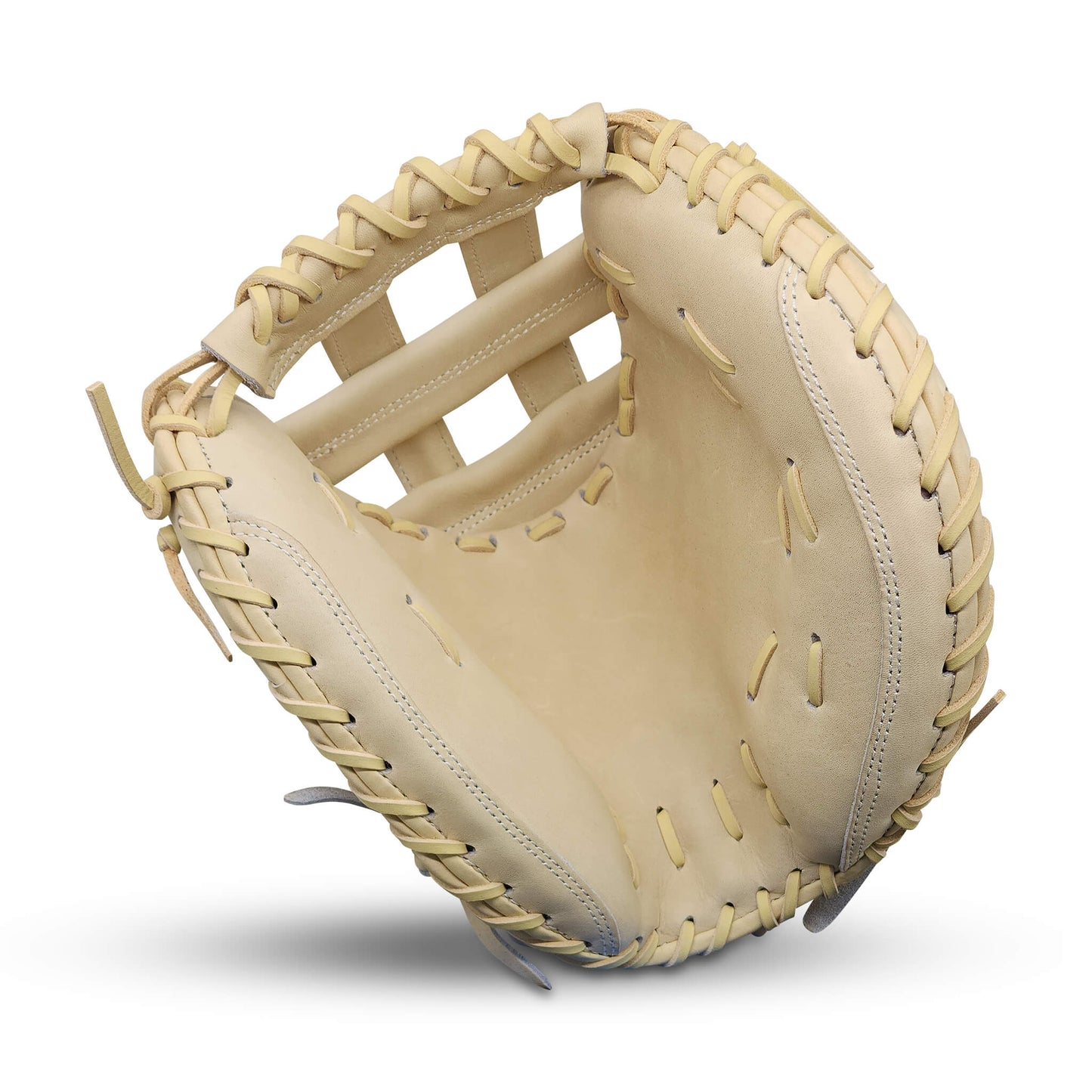 Titan Series 34” Fast Pitch Catcher’s Mitt with H-Web, Camel Shell and Palm, and Camel Lacing – RHT