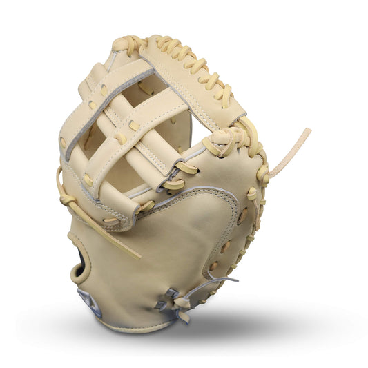 Titan Series 34” Fast Pitch Catcher’s Mitt with H-Web, Camel Shell and Palm, and Camel Lacing – RHT