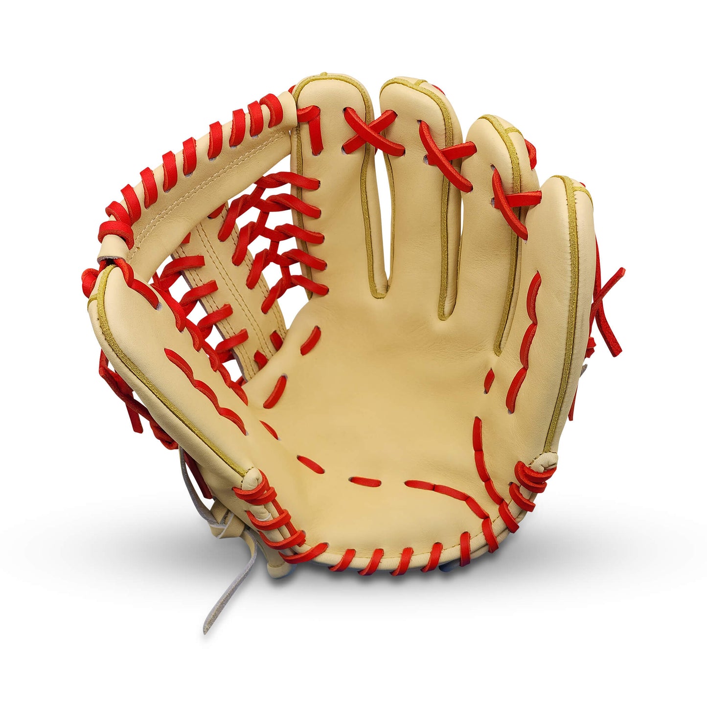 Titan Series Limited Edition 11.75” Infield Glove with T-Web, Camel Shell and Palm, Red Lacing, and Embroidered Texas Flag – RHT