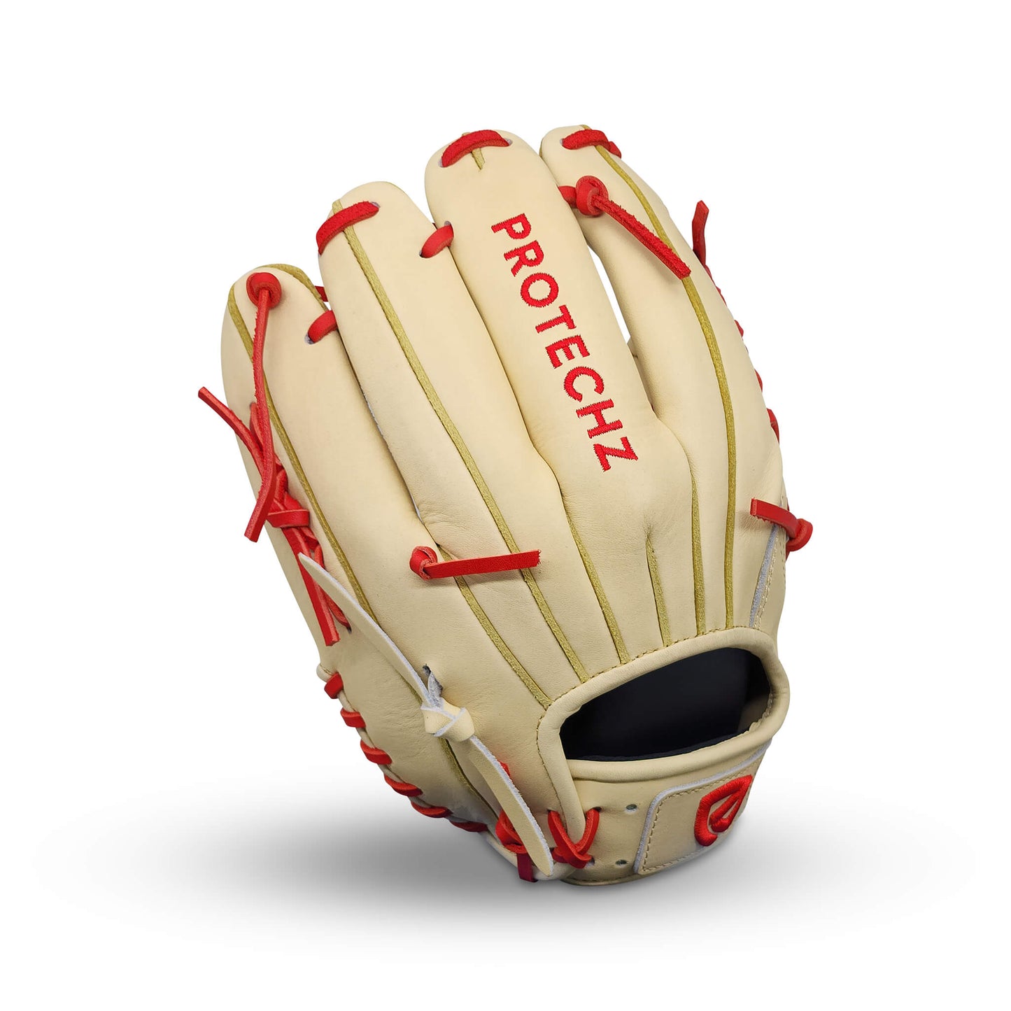 Titan Series Limited Edition 11.75” Infield Glove with T-Web, Camel Shell and Palm, Red Lacing, and Embroidered Texas Flag – RHT