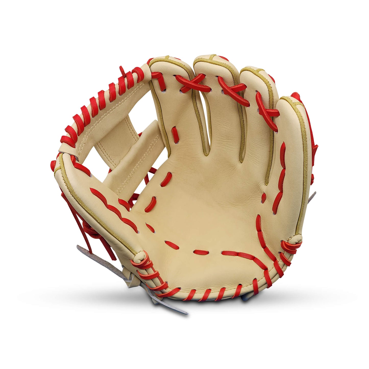Titan Series Limited Edition 11.50” Infield Glove with I-Web, Camel Shell and Palm, Red Lacing, and Embroidered Texas Flag – RHT
