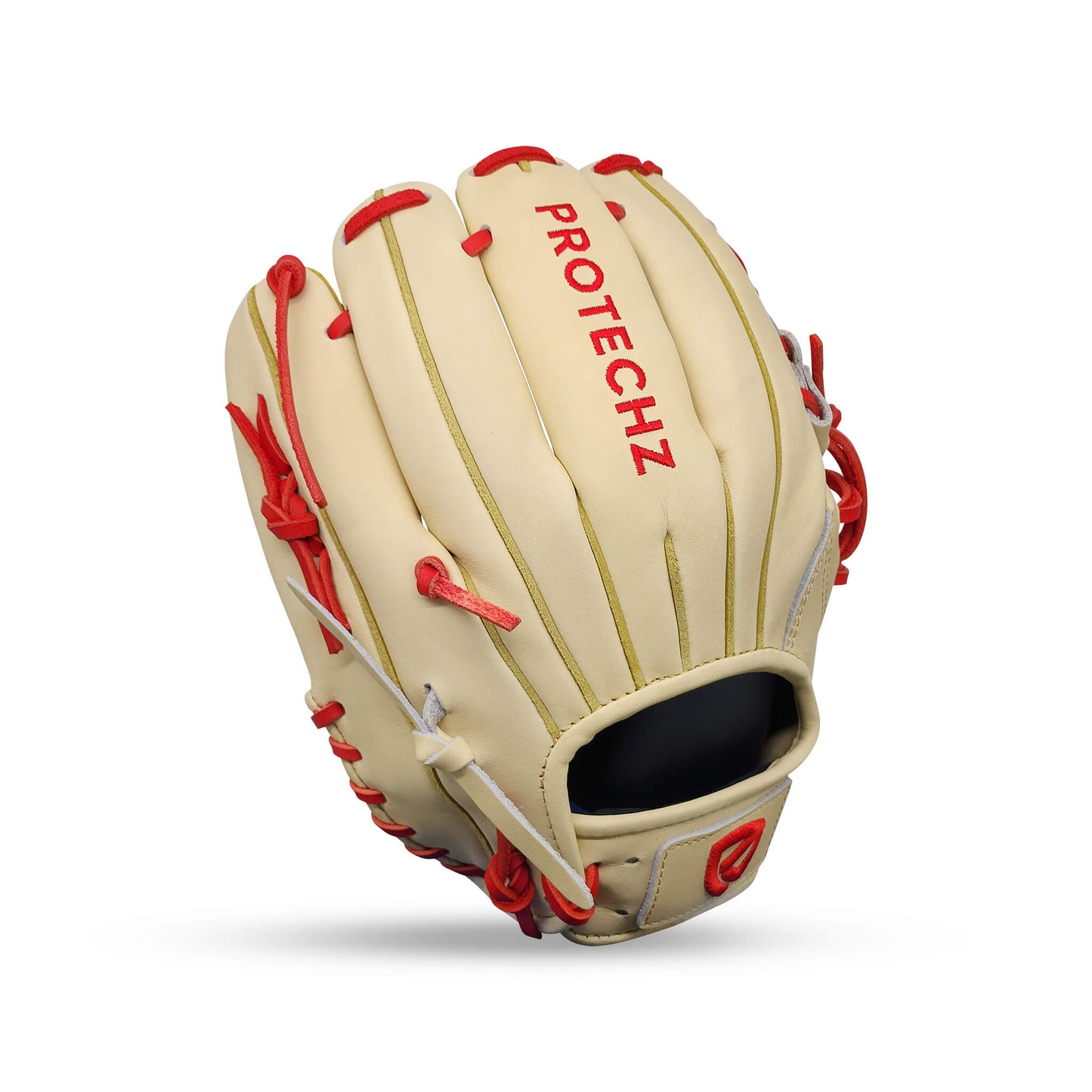 Titan Series Limited Edition 11.50” Infield Glove with I-Web, Camel Shell and Palm, Red Lacing, and Embroidered Texas Flag – RHT