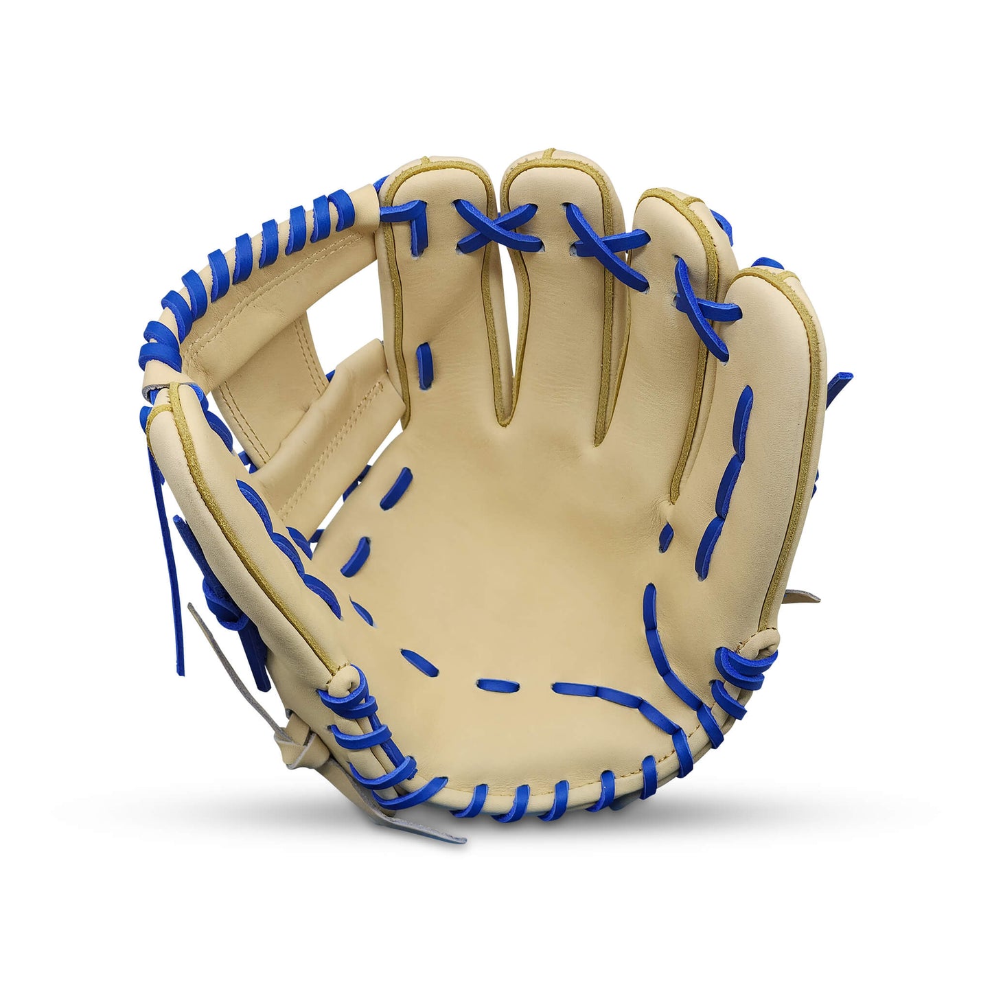 Titan Series Limited Edition 11.50” Infield Glove with I-Web, Camel Shell and Palm, Royal Blue Lacing, and Embroidered Texas Flag – RHT