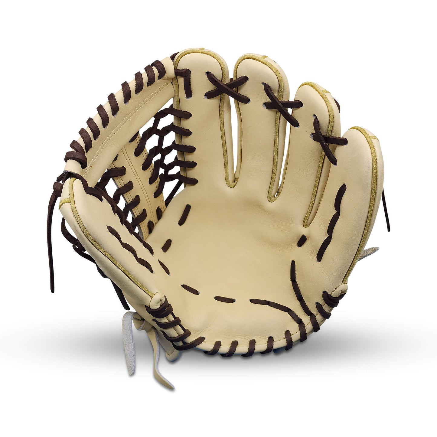 Titan Series Limited Edition 11.75” Infield Glove with T-Web, Camel Shell and Palm, Dark Brown Lacing, and Embroidered Texas Flag – RHT