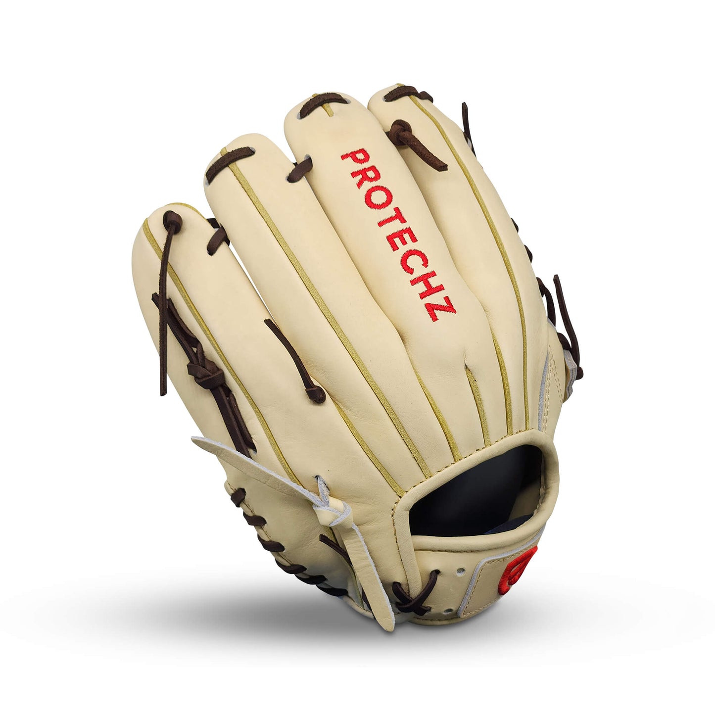 Titan Series Limited Edition 11.75” Infield Glove with T-Web, Camel Shell and Palm, Dark Brown Lacing, and Embroidered Texas Flag – RHT